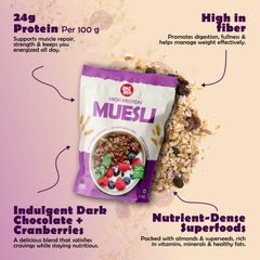 High Protein Dark Chocolate Muesli