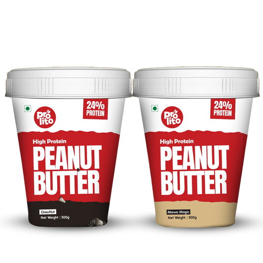 Oreo Nut Peanut Butter 500g + Mawa Magic Peanut Butter 500g Combo