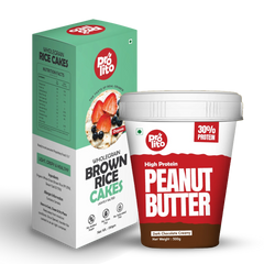Rice Cake Salted 500g + Dark Chocolate Creamy Peanut Butter 500g Combo