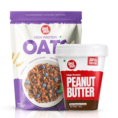 Oats 1kg + Dark Chocolate Creamy Peanut Butter 500g Combo