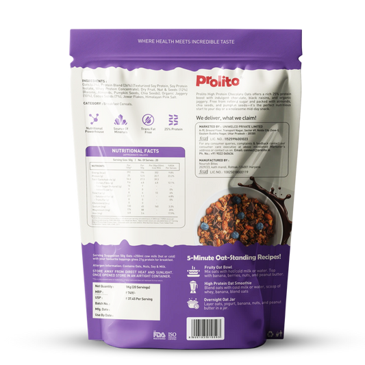 High Protein Dark Chocolate Oats