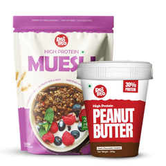 Muesli 1kg + Dark Chocolate Creamy Peanut Butter 500g Combo
