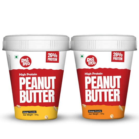 Mango Crunchy Peanut Butter 500g + Orange Crunchy Peanut Butter 500g Combo